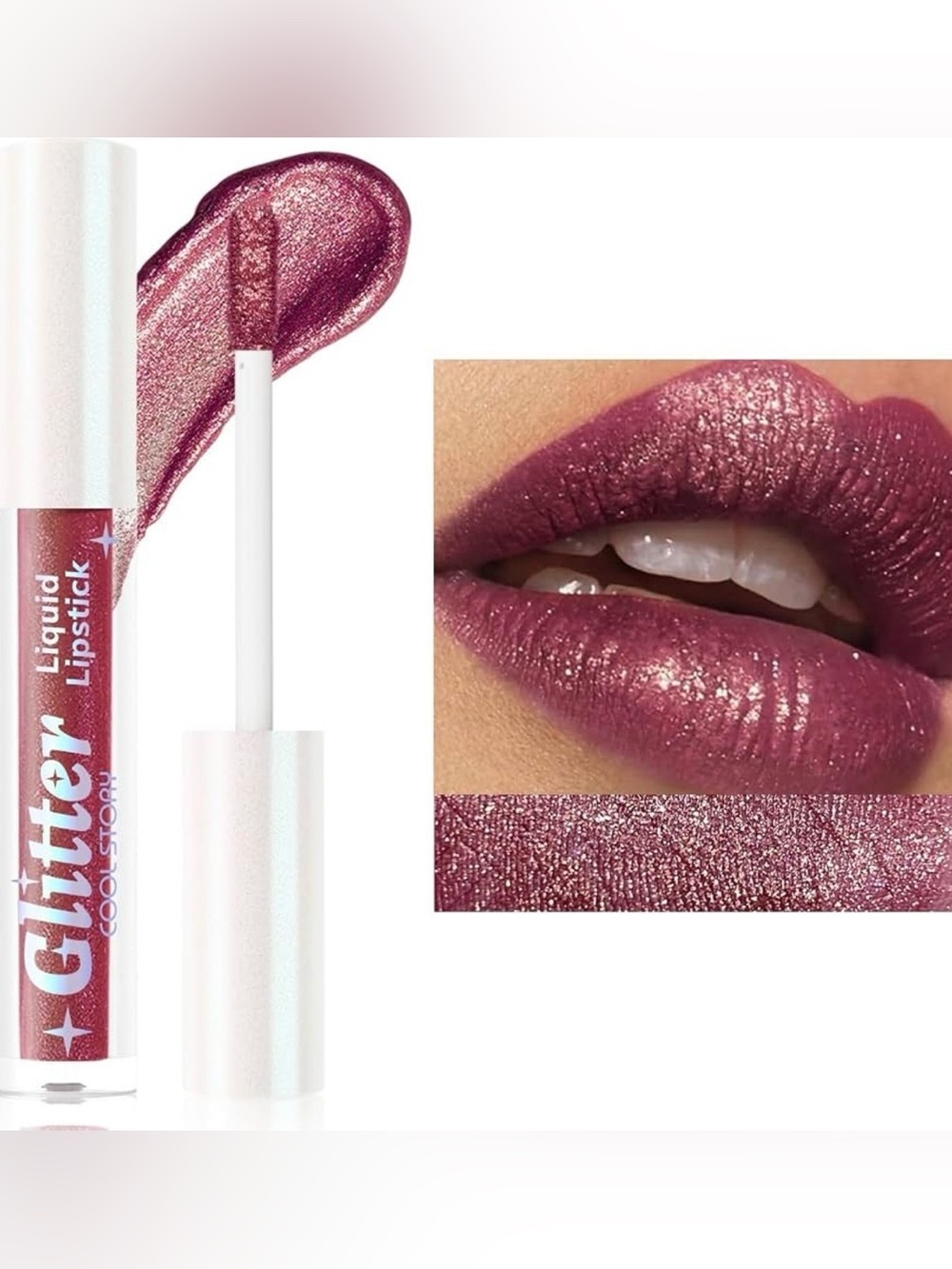 Cool StoryMetallic Sugar Plum #108 Lip Gloss -Glitter Lip Color, New in Box 💄💫